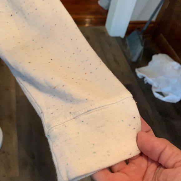 Three Dots‎ white confetti essentials light sweatshirt/thermal - Picture 4 of 5